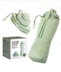 Reusable water bottle folds easily